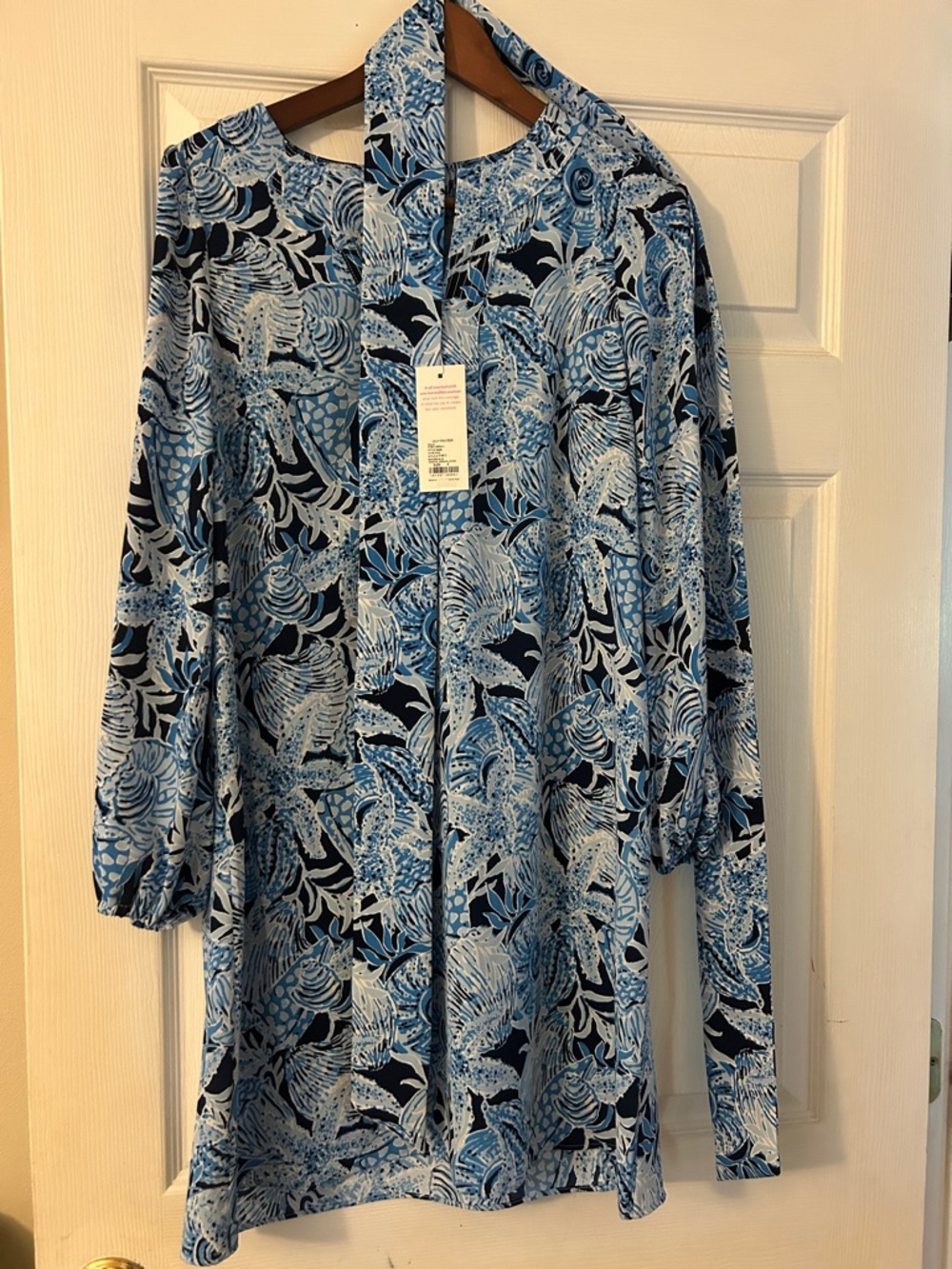 Lilly Pulitzer Blue Floral Asymmetrical Dress